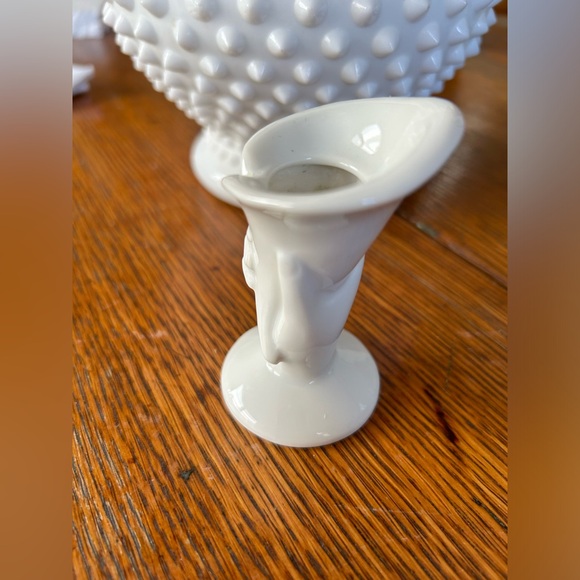 Vintage Numbered Mini White Hand Torch Candle Holder/Bud Vase - Picture 5 of 7